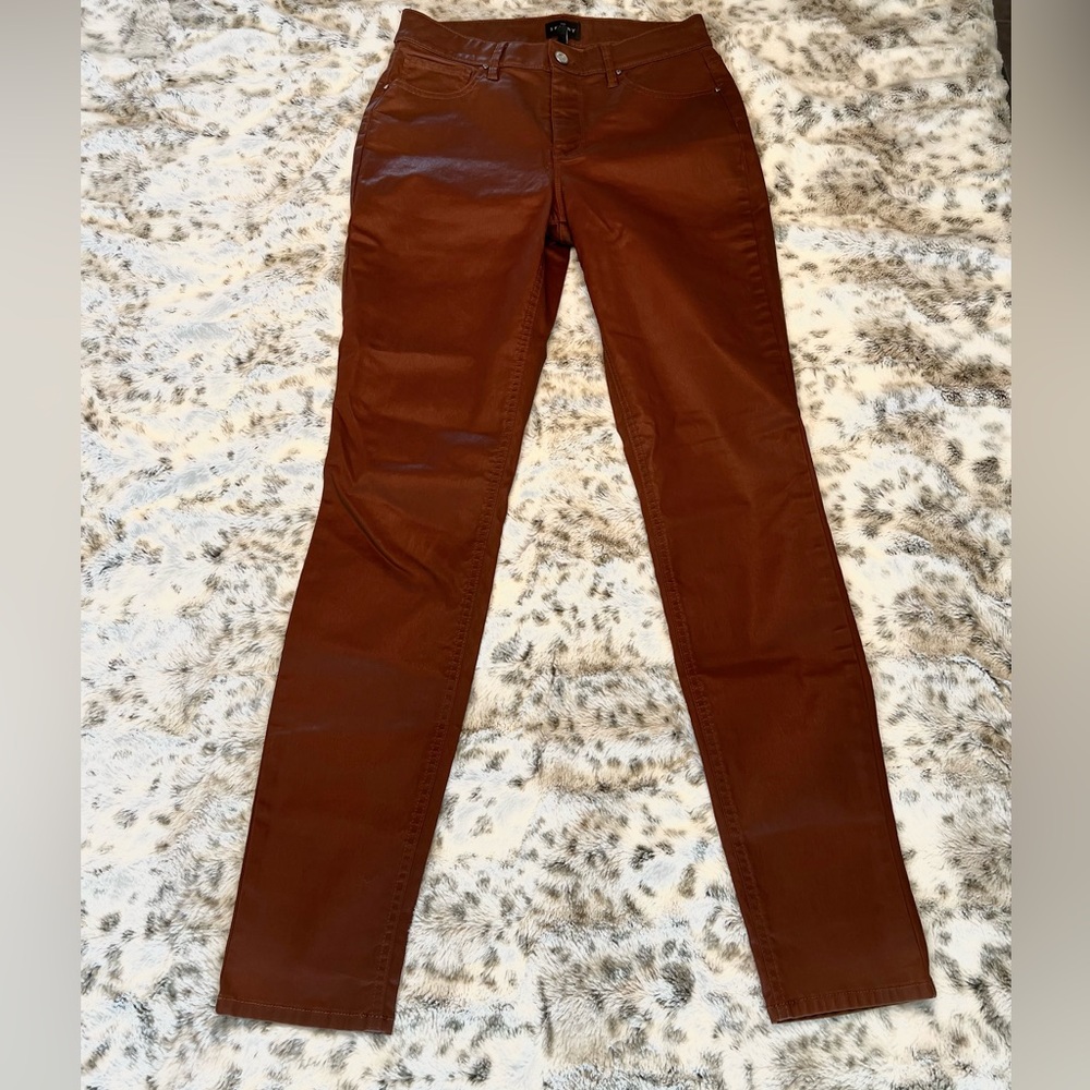 White House Black Market Faux Leather Jeans